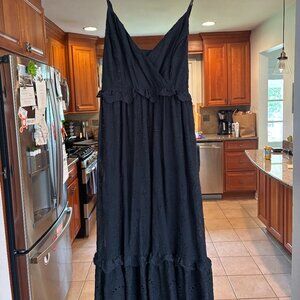 Lulus Black Lace Maxi Length Dress